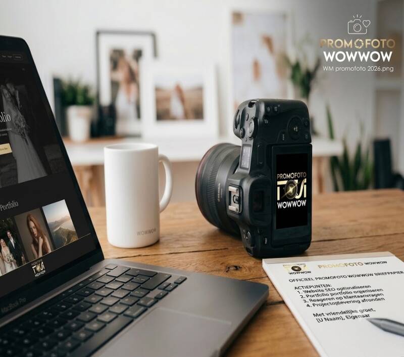 Boek tijdig uw fotograaf huwelijk promofoto WoWWoW