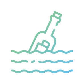 unieke uitnodigingen message in een bottle
