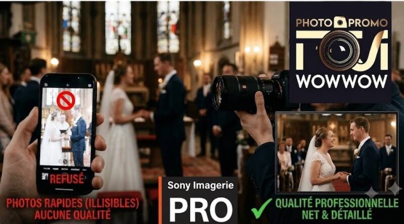 GSM vs apareil Sony professionel par promofoto wowwow
