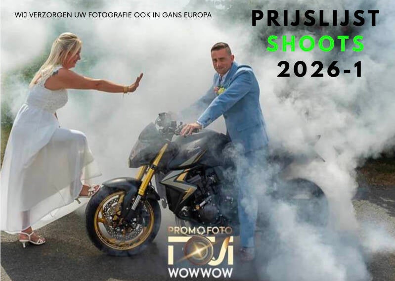 prijslijst 2027 fotograaf Promofoto WoWWoW