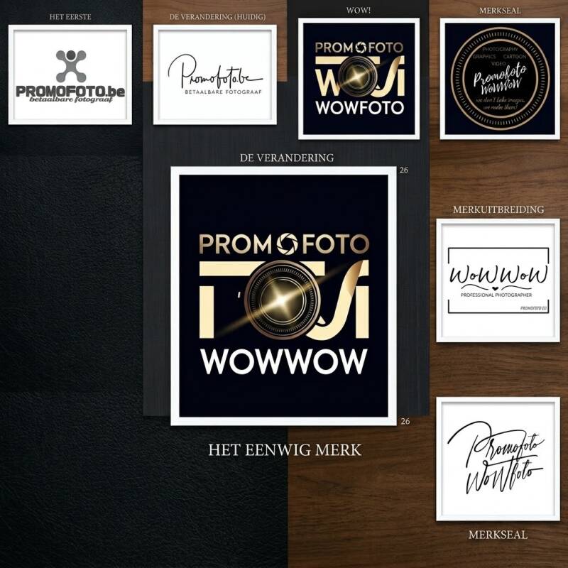 logo van promofoto wowwow door jde jaren heen