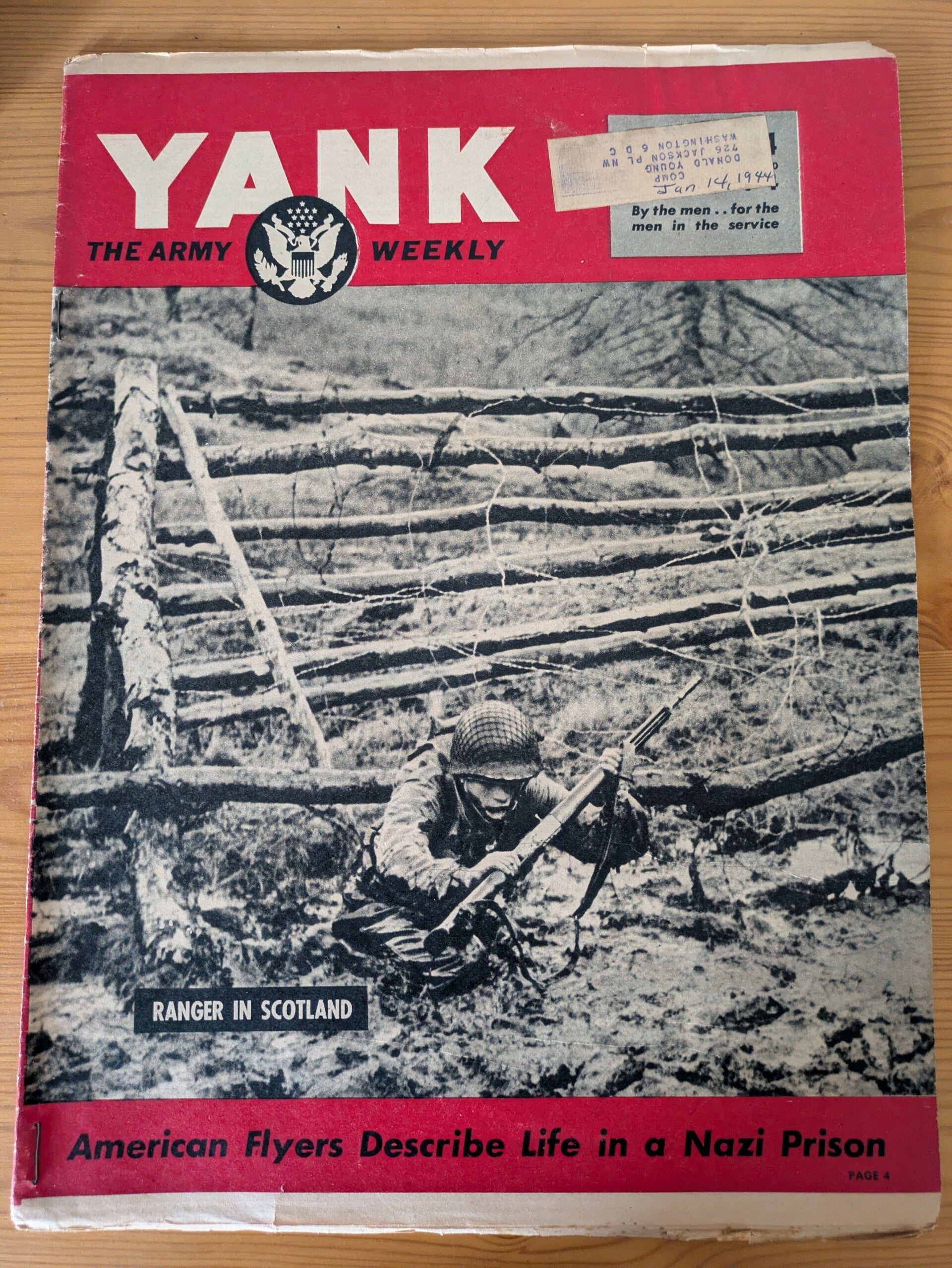 Magazine YANK du 14 janvier 1944 "Ranger in Scotland"
