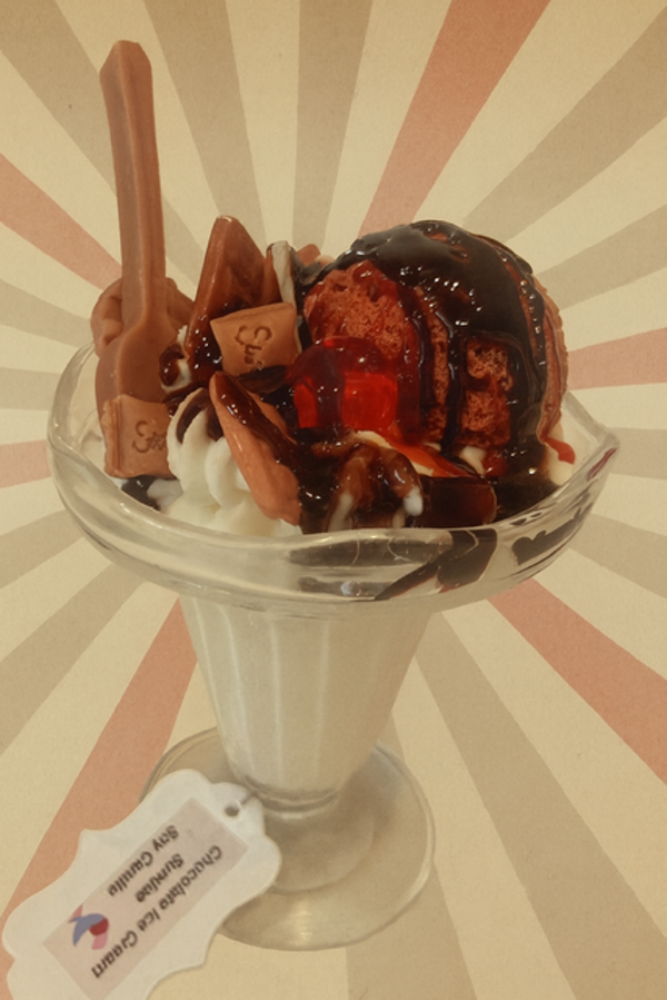 Hot Fudge Dream Icecream Sundae Candle