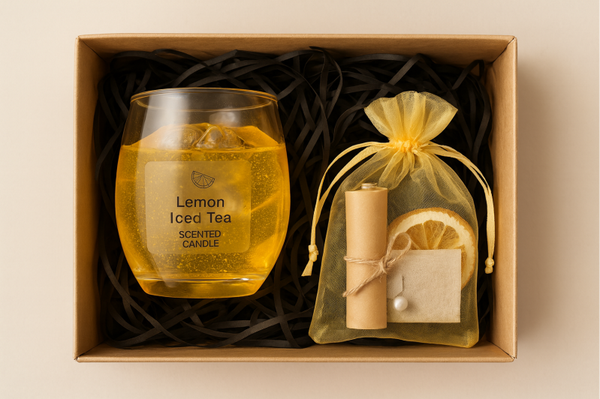 Lemon Iced Tea Candle Gel Candle- the Golden Hour Glass