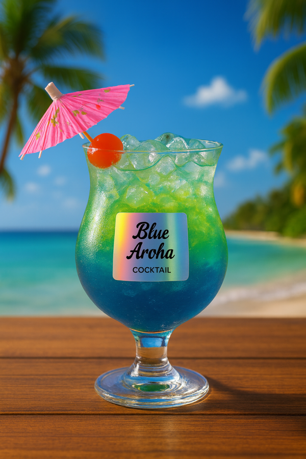 Blue Aroha Gel Wax Cocktail Candle