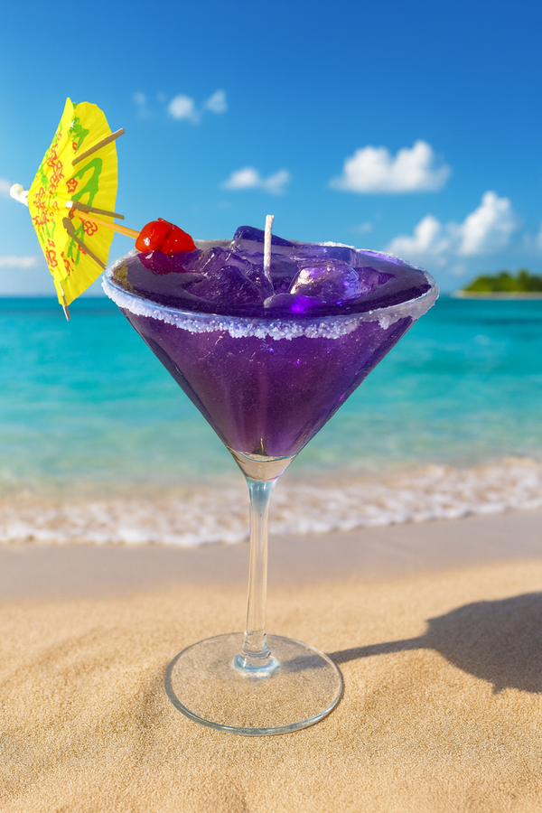 Purple Rain - Gel Wax Cocktail Candle