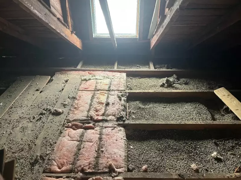 desamiantage d'un entretoit grenier à Val-d'Or 