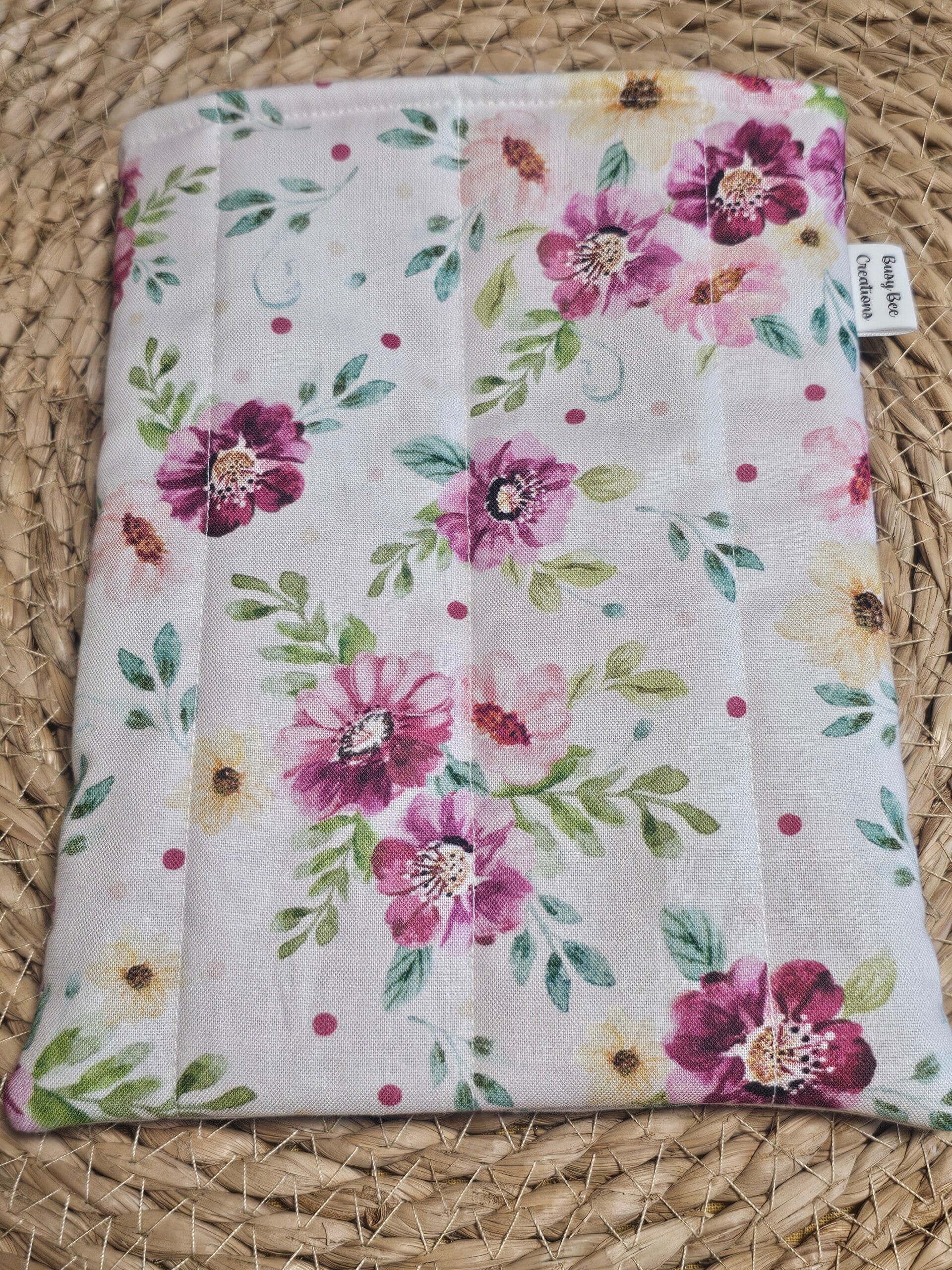 Purple floral kindle sleeve
