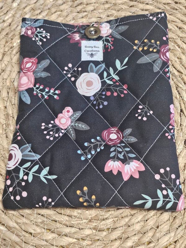 Black floral kindle sleeve