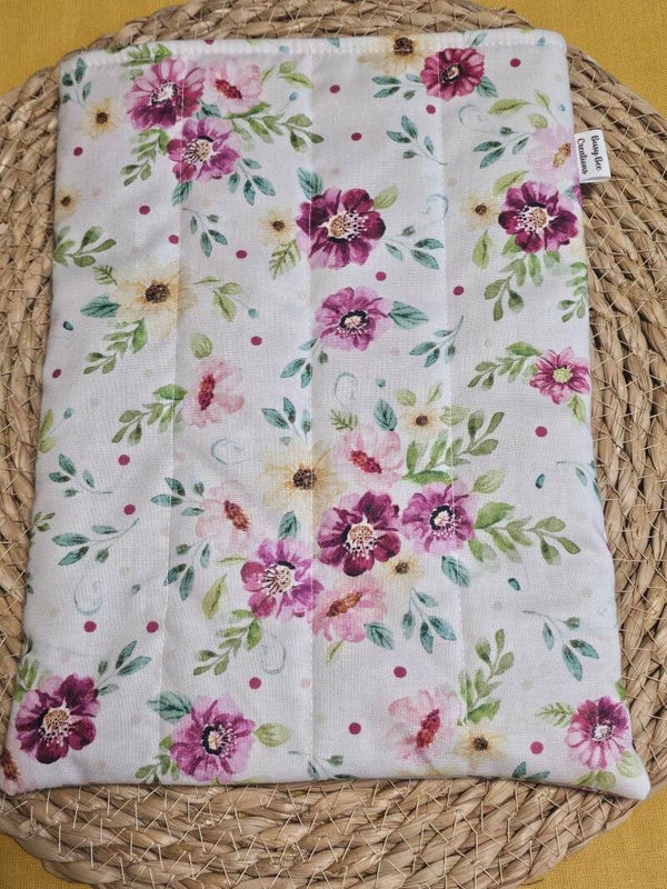 Purple floral book sleeve