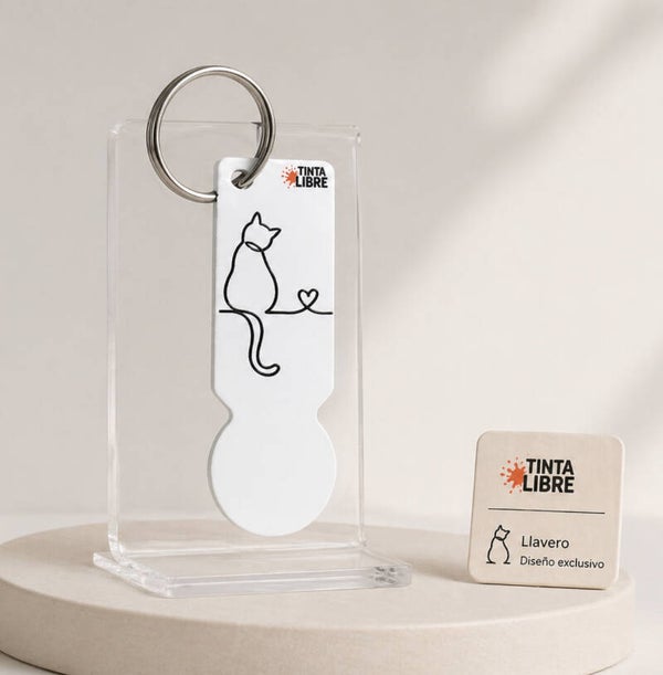 Llavero silueta gato