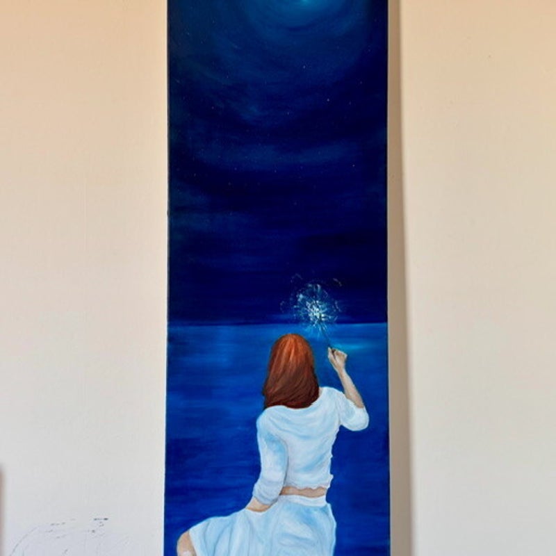 Ik zie je bij the stargate - 2025 - 40 x 120 cm - Olieverf