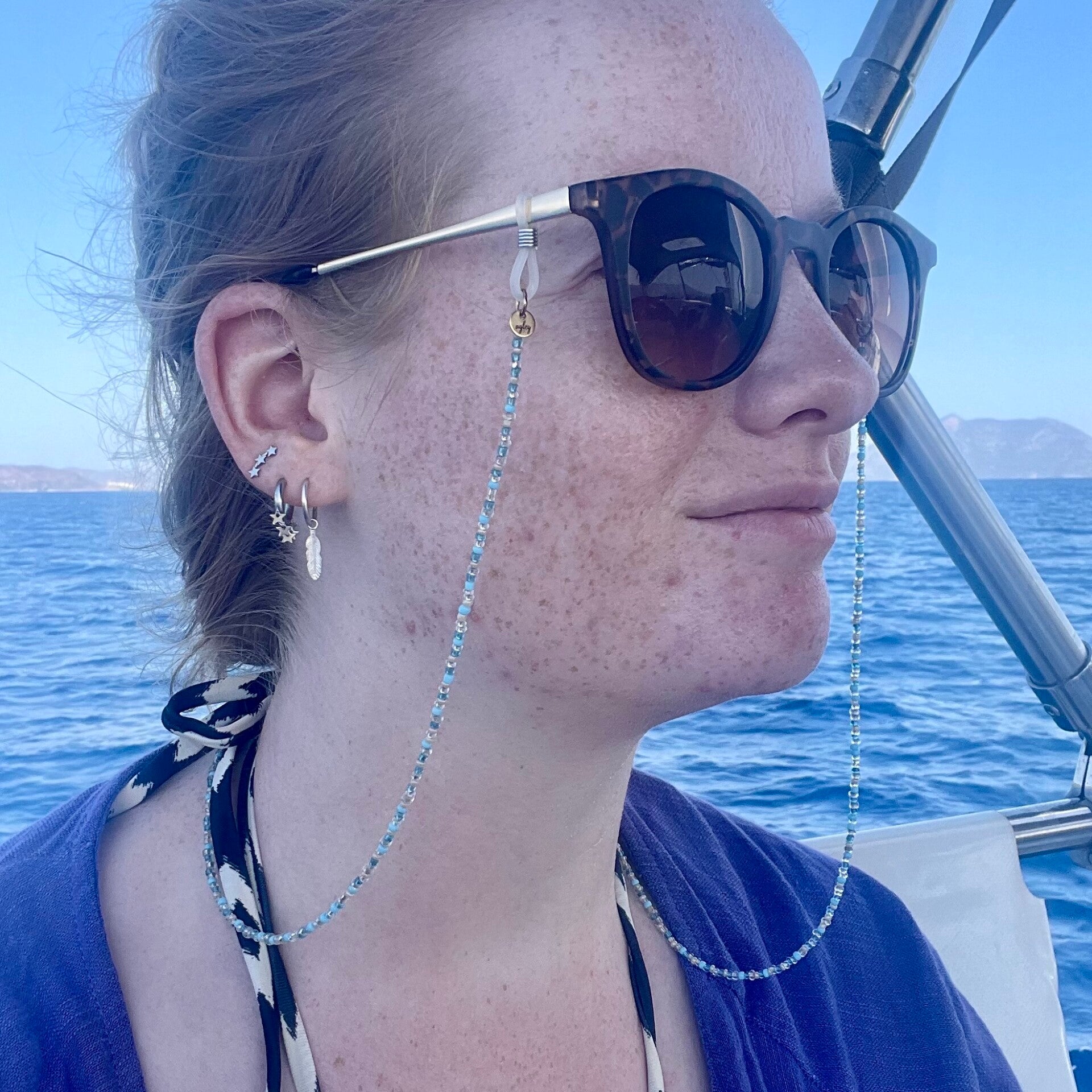 Lichtblauw brillenkoordje