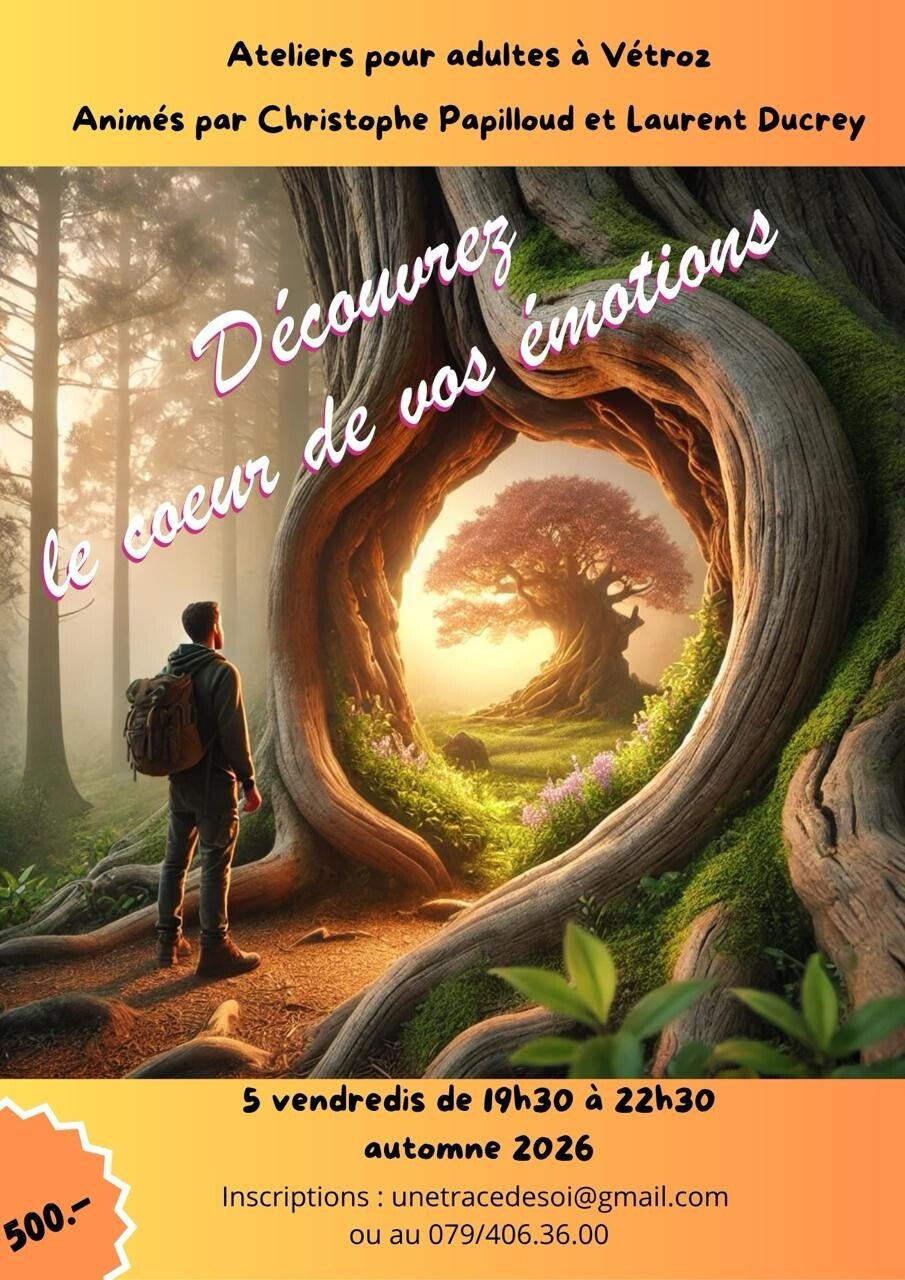 Ateliers sur 5 soirs - "Découvrez le coeur de vos émotions" - automne 2026