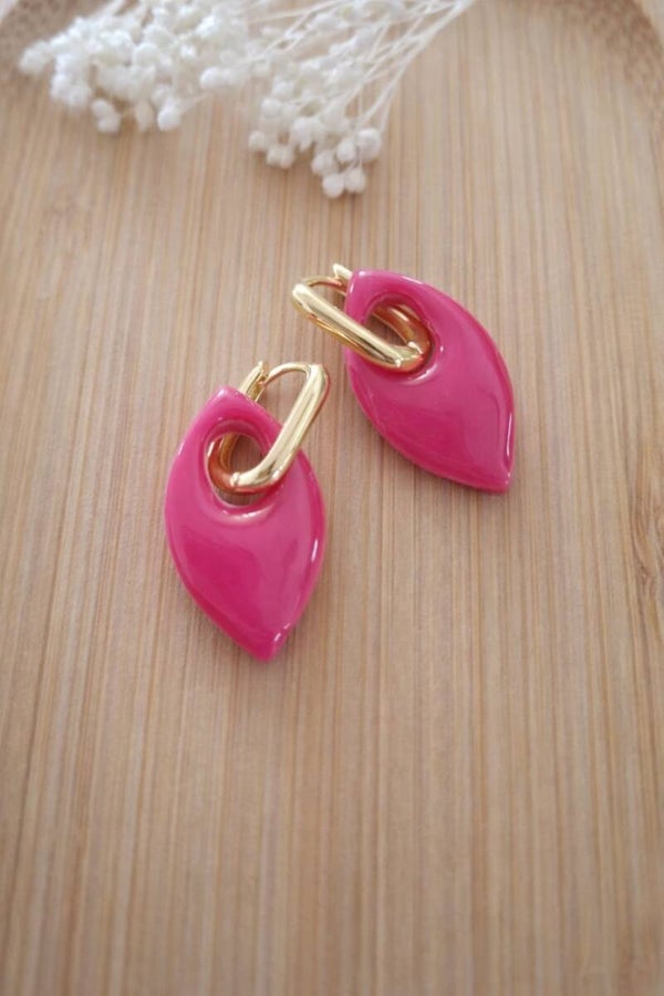 Magenta Link Hoops