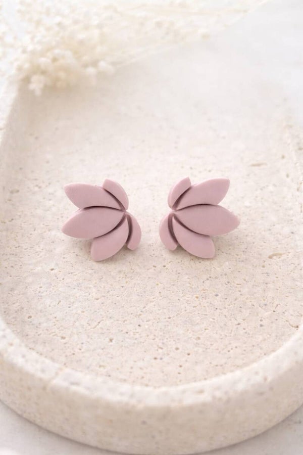 Mauve Petal Studs