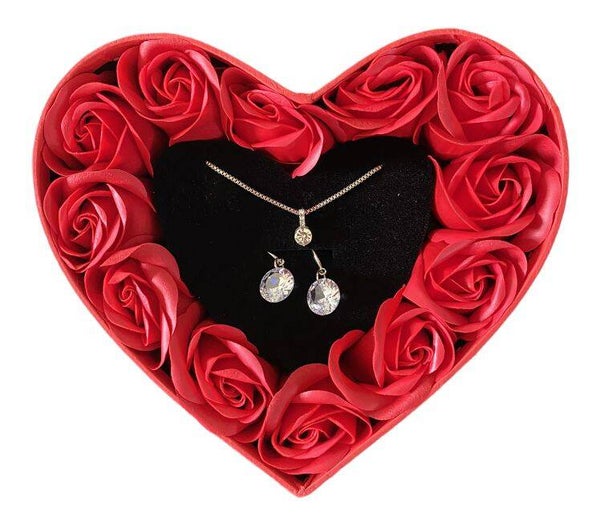 Gift hart met roosjes