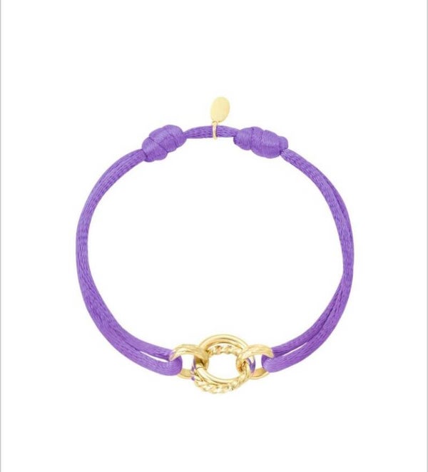 Touw Velvet armbandje paars