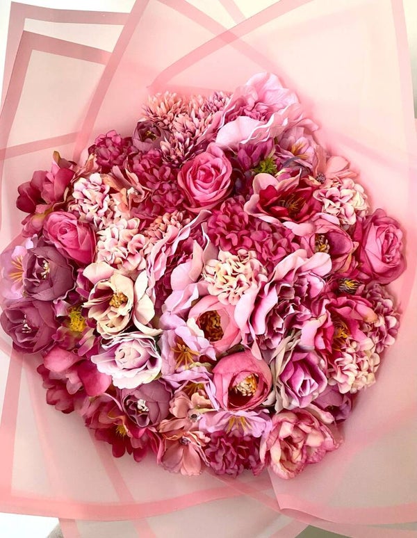 Nep bloemen set roze