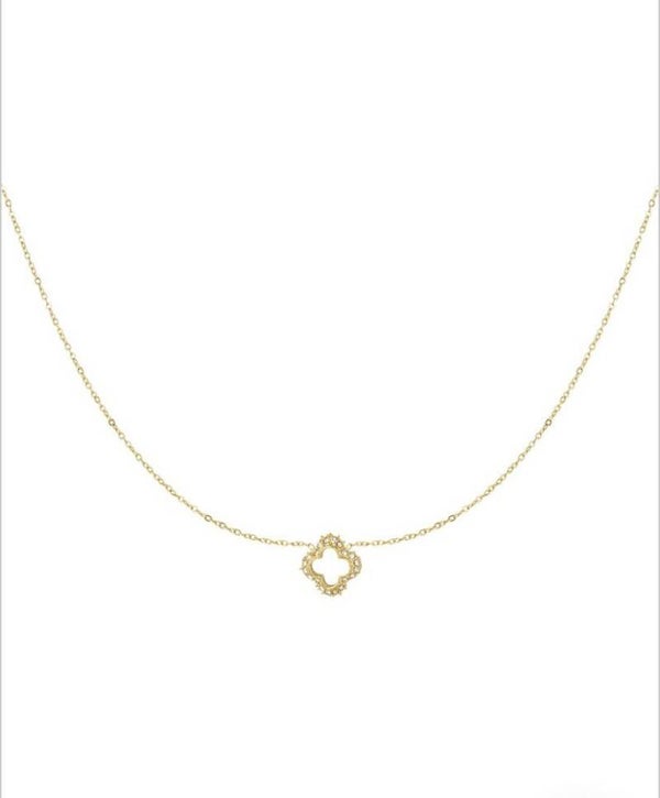 Klaver ketting goud