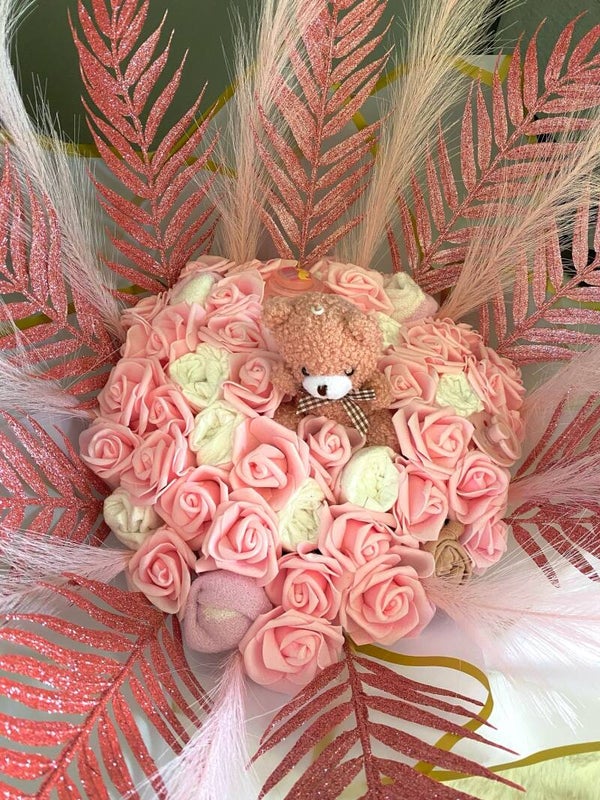 XL roze baby boeket