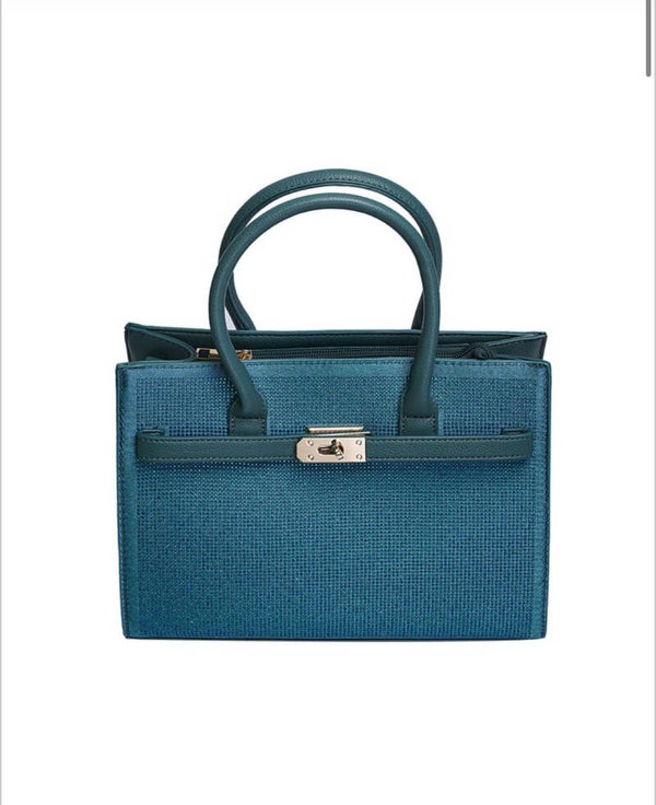 Glitter handtas blauw