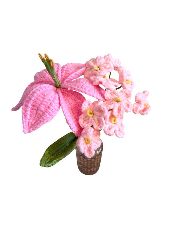 Gehaakte bloemen set