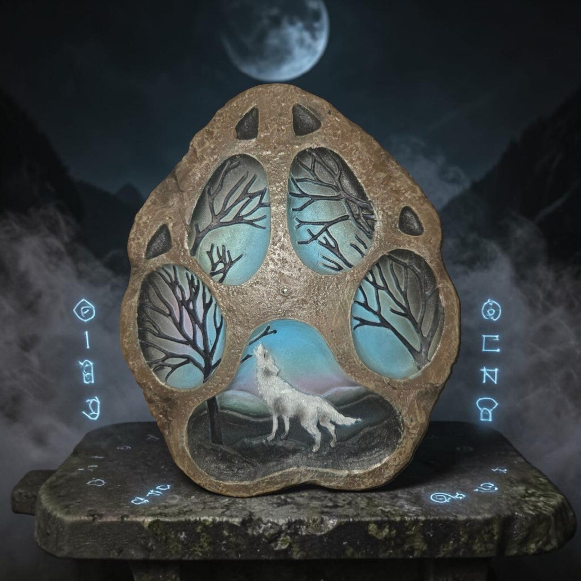Porte encens empreinte de loup