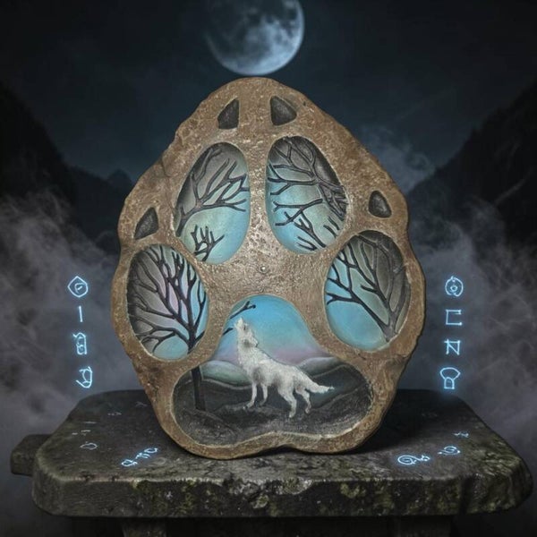 Porte encens empreinte de loup