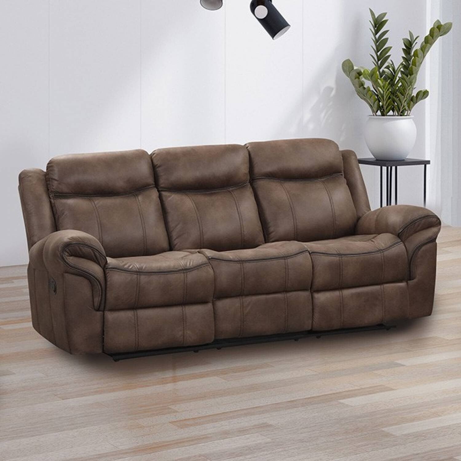 AGATA Reclining Sofa - Brown