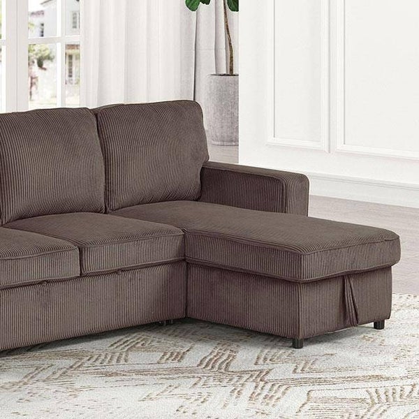 YVES - Pull Out Sleeper Sectional - Brown