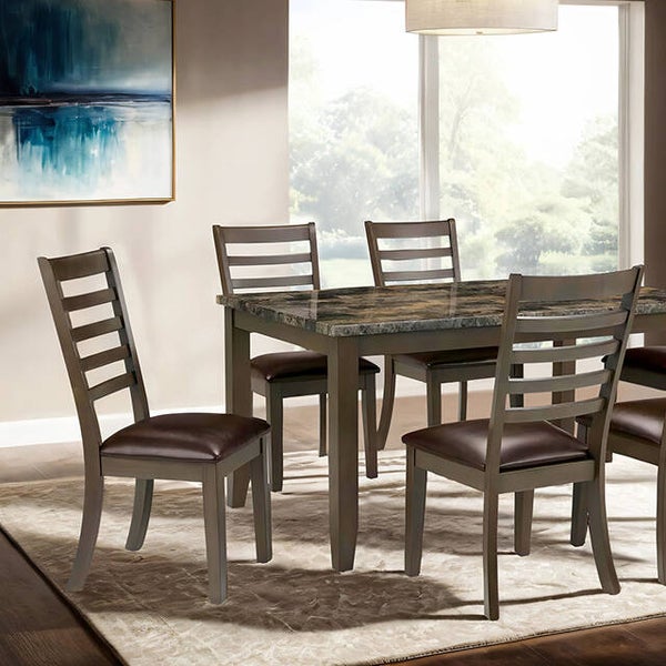 ADIA 7 pc Dining Set - Brown