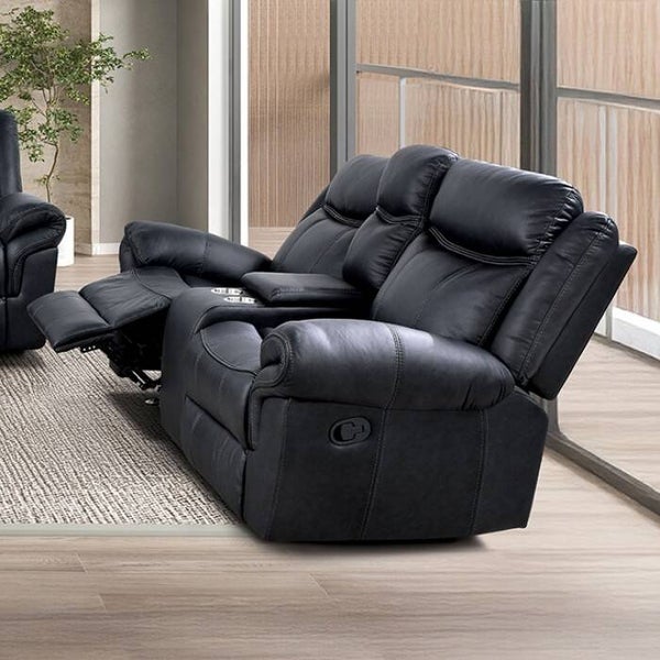 AGATA Reclining Loveseat - Black