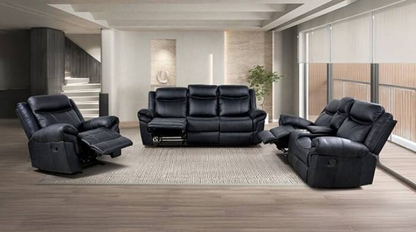 AGATA Reclining 3 pc Set - Black