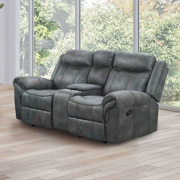 AGATA Reclining Loveseat - Dark Gray