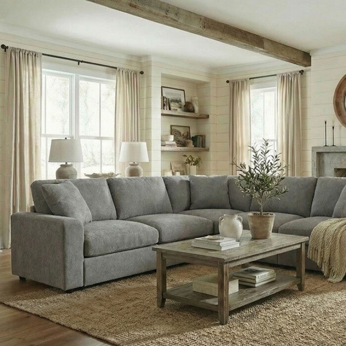 CROWLE Sectional - Light Gray