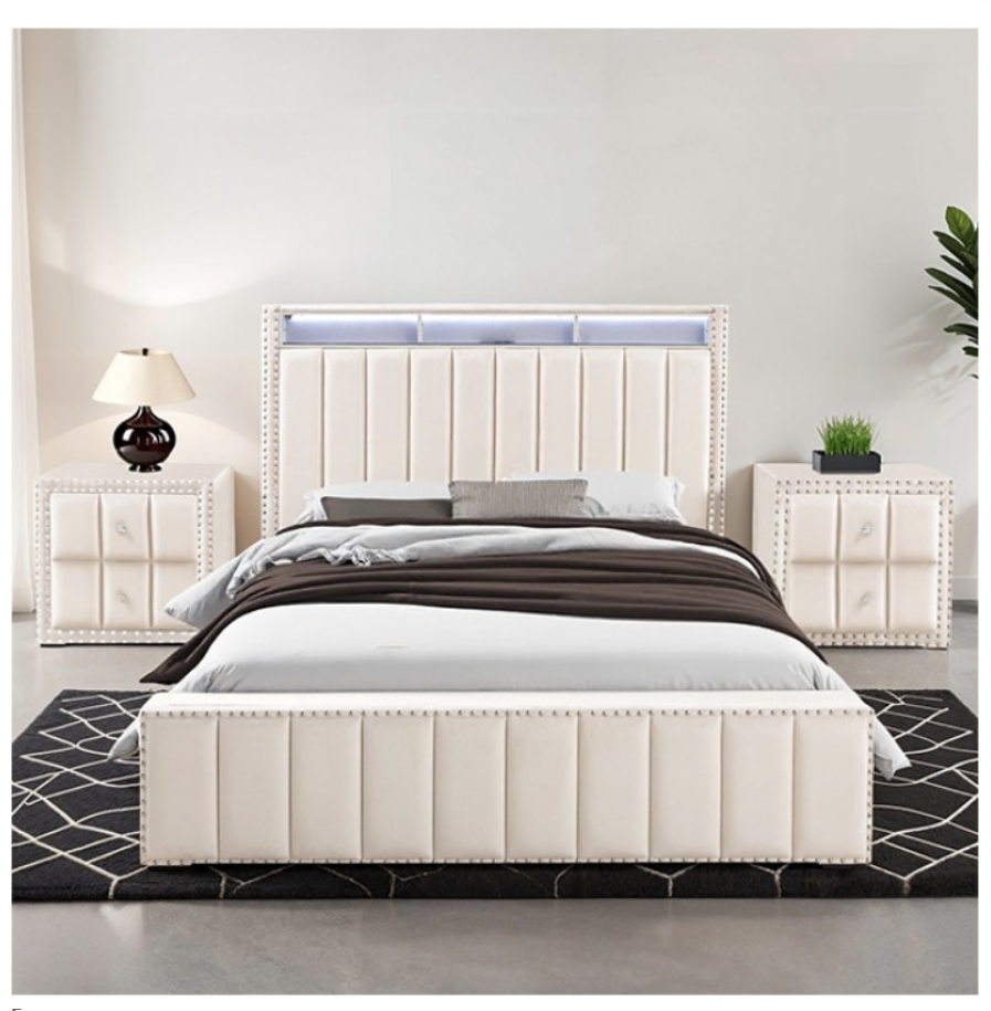 FARESE Bed - Beige
