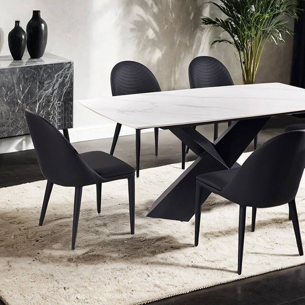 LENVIK Dining Table - Black/White