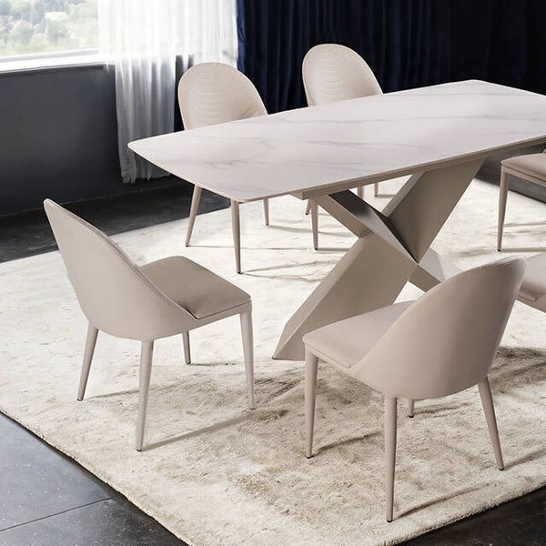 LENVIK Dining Table - Brown/White