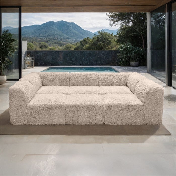 NAPPI Compressed Foam Daybed Sectional - Taupe