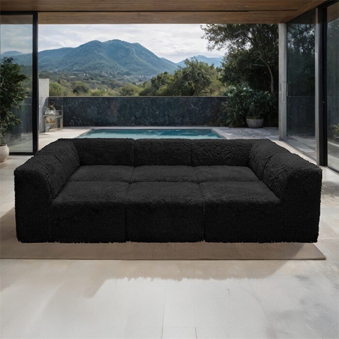 NAPPI Compressed Foam Daybed Sectional - Black