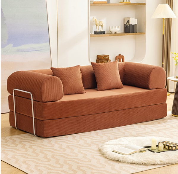 PERRI 79" Compressed Sofa - Rustic Brown