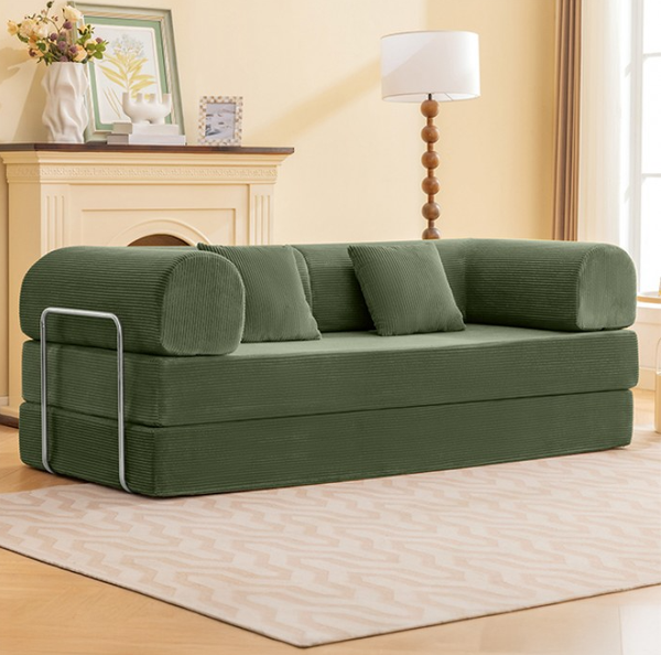 PERRI 79" Compressed Sofa - Olive Green