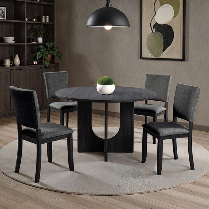 OBERTO 5 pc Dining Set - Dark Gray
