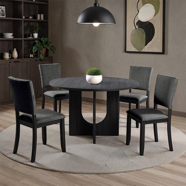 OBERTO 5 pc Dining Set - Dark Gray