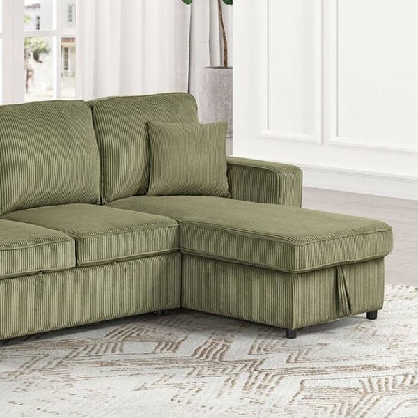 YVES - Pull Out Sleeper Sectional - Green