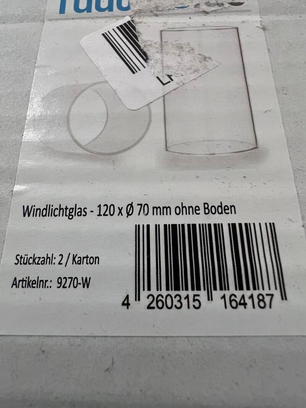 Windlichtglas für Teelichter