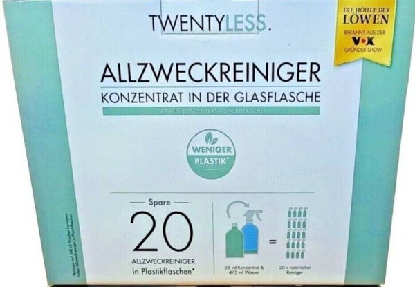 Allzweckreiniger Konzentrat von TWENTYLESS 500ml Sprühflasche Glasflasche NEU