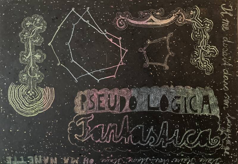 Tekening ecoline en krijt - Pseudologica Fantastica