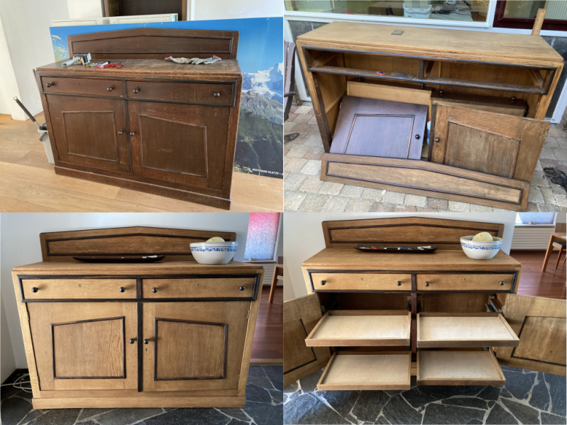 upcycling eikenhouten dressoir 